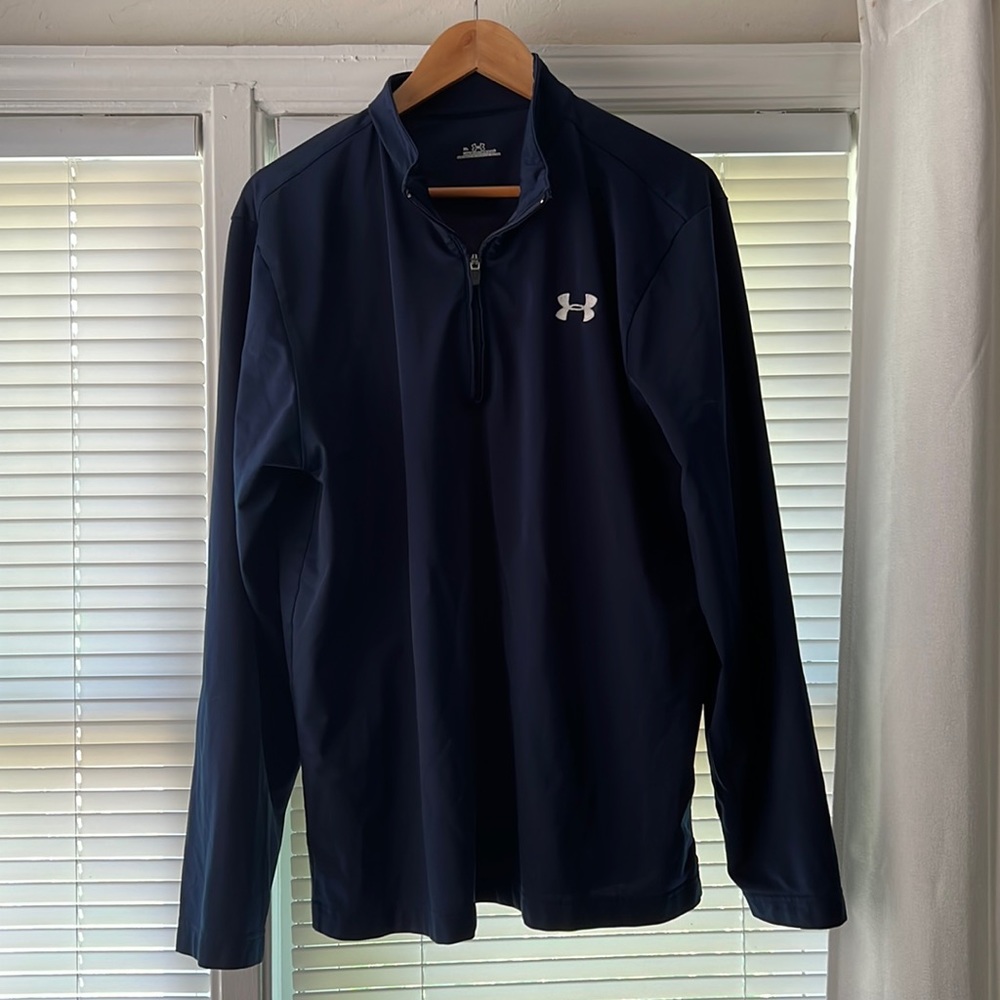 Mens XL Under Armour half-zip navy pullover